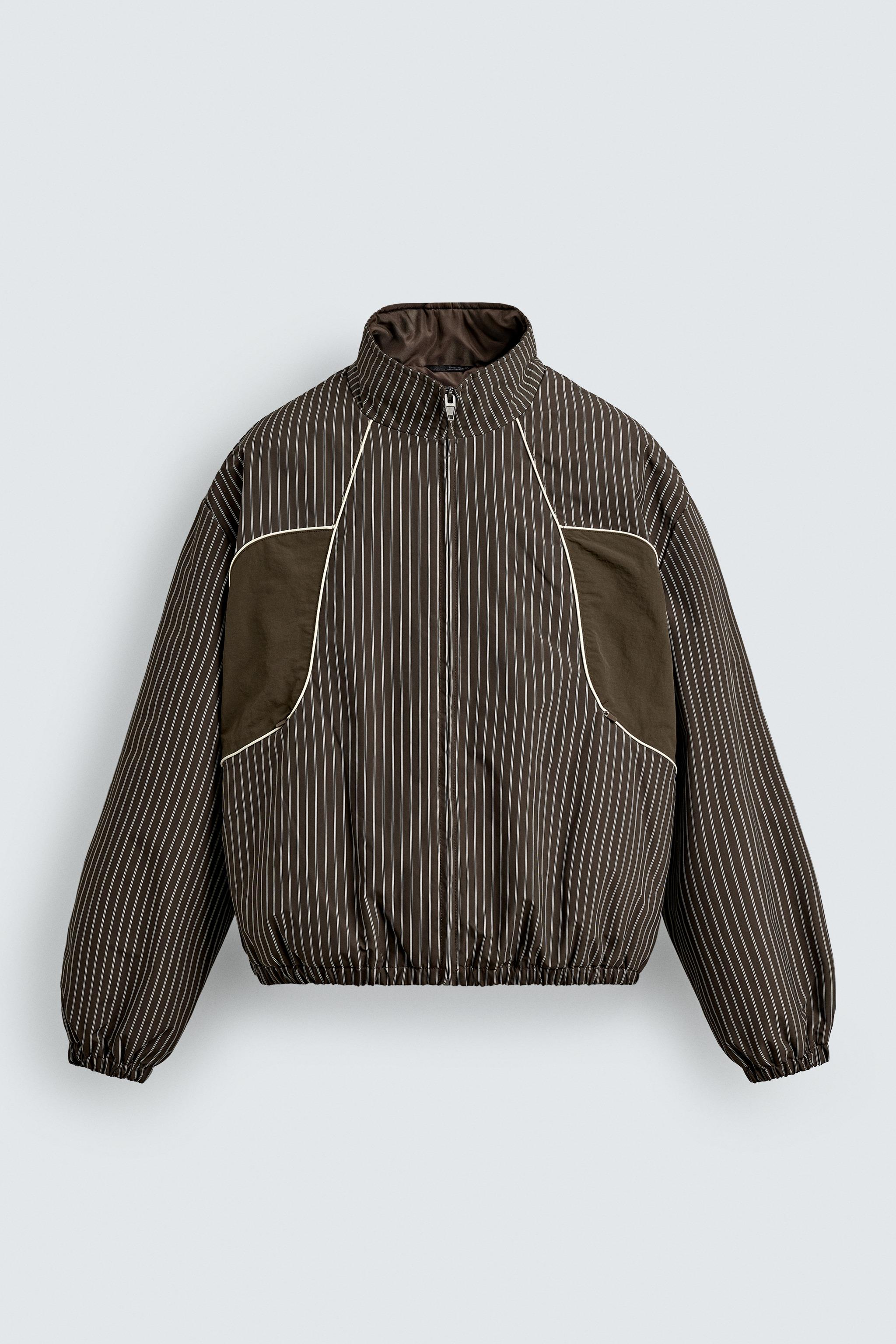 STRIPED BOXY FIT JACKET